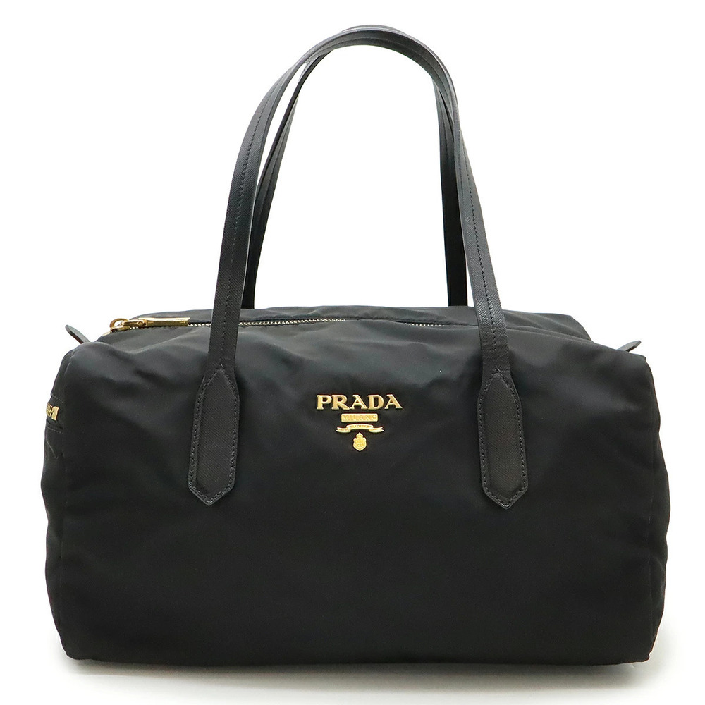 Prada shoulder bag Hobo Boston leather black Nero Black